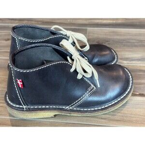 Duckfeet Sjaelland Desert Chukka Black Lace Up Leather Casual Boot EUR40 RRP$248